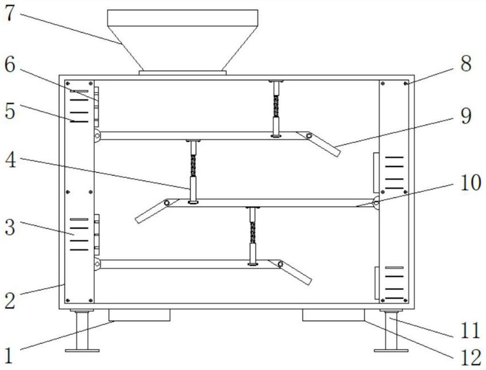 Multi-stage screening type tea winnowing machine with impurity removal function