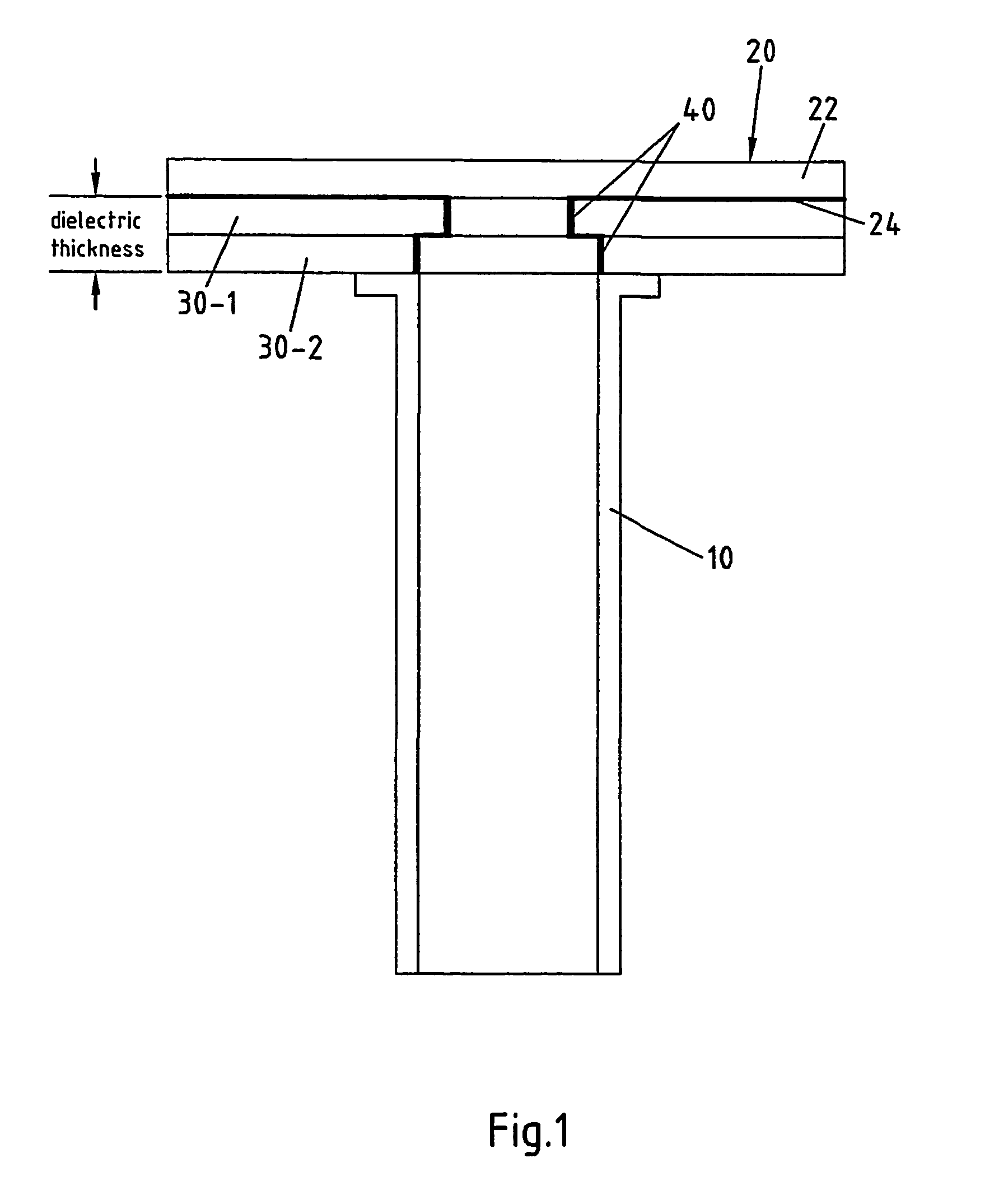 Waveguide to stripline transition with via forming an impedance matching fence