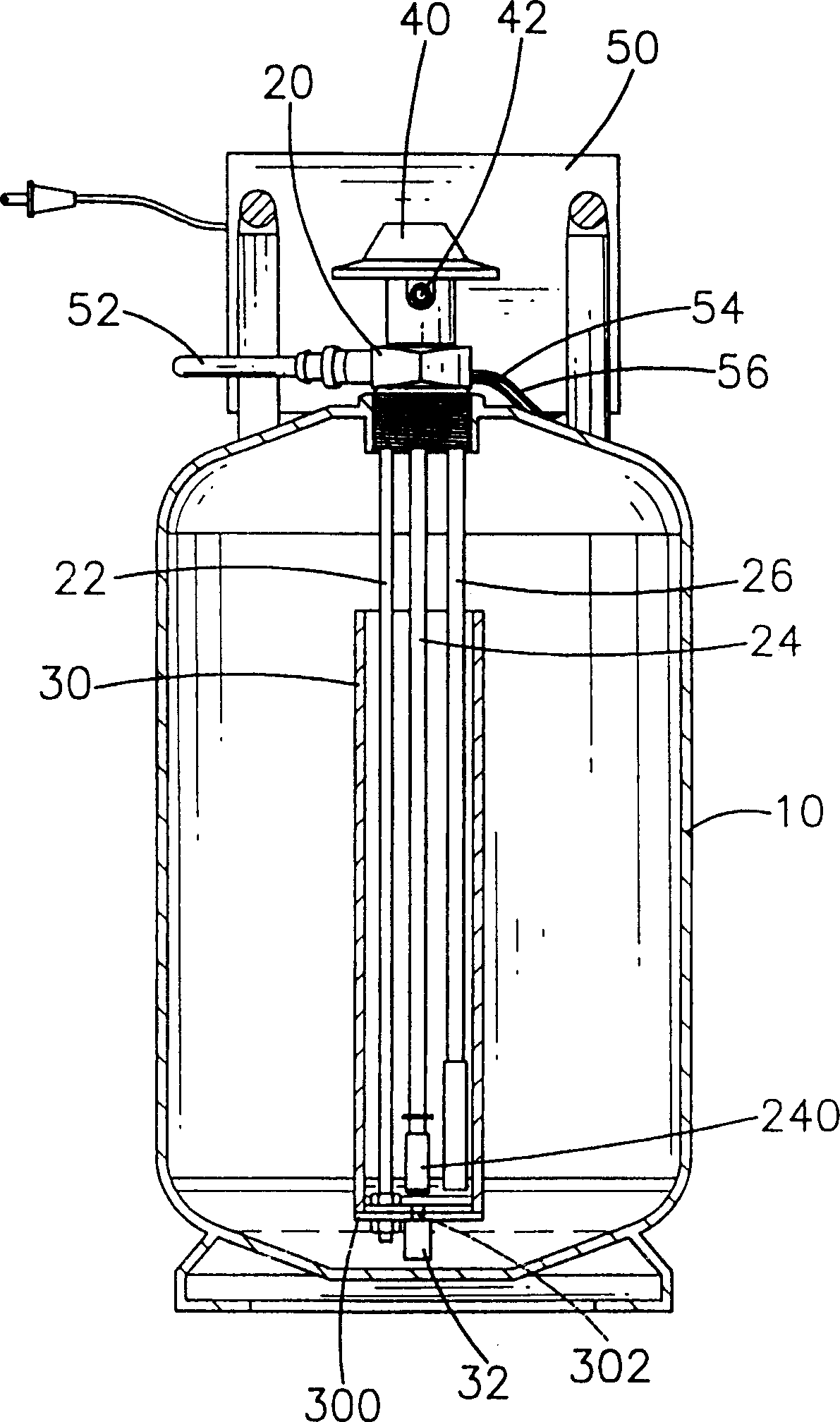 Constant temp gas supply device for liquid state fuel tank