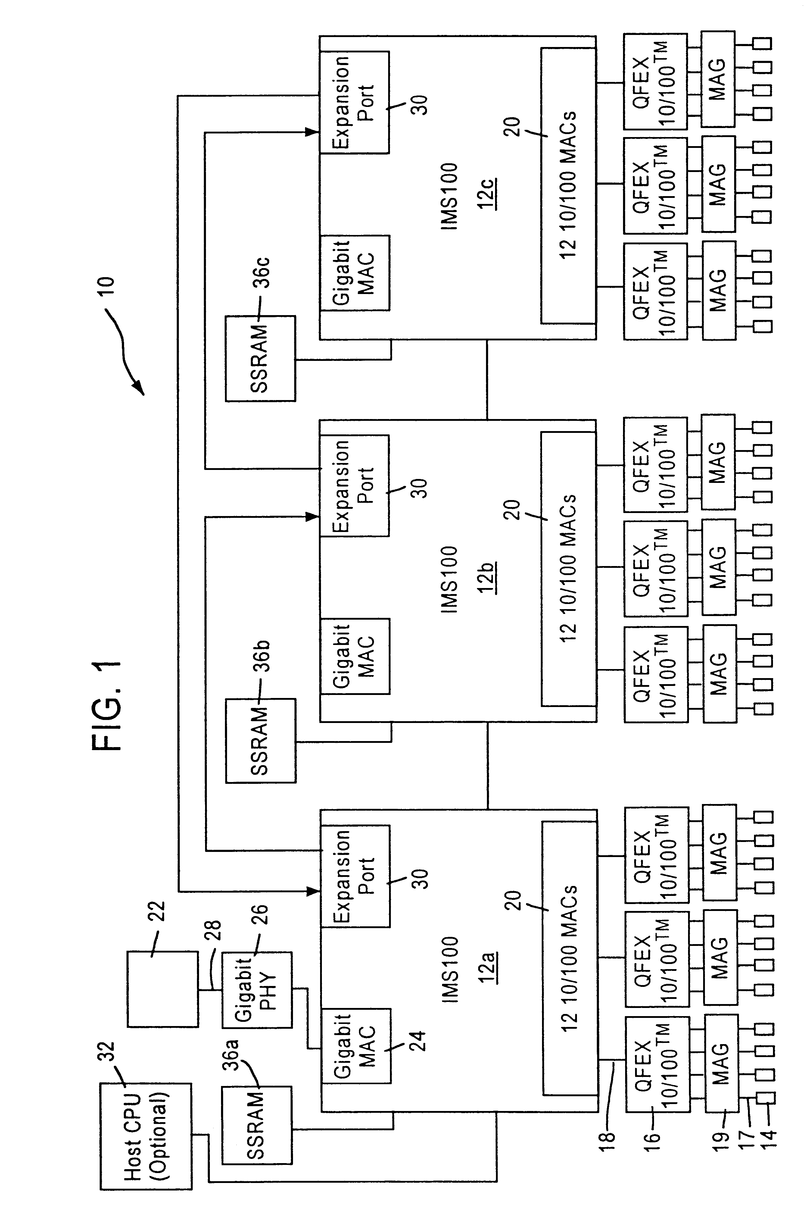 Split-queue architecture with a first queue area and a second queue area and queue overflow area having a trickle mode and an overflow mode based on prescribed threshold values