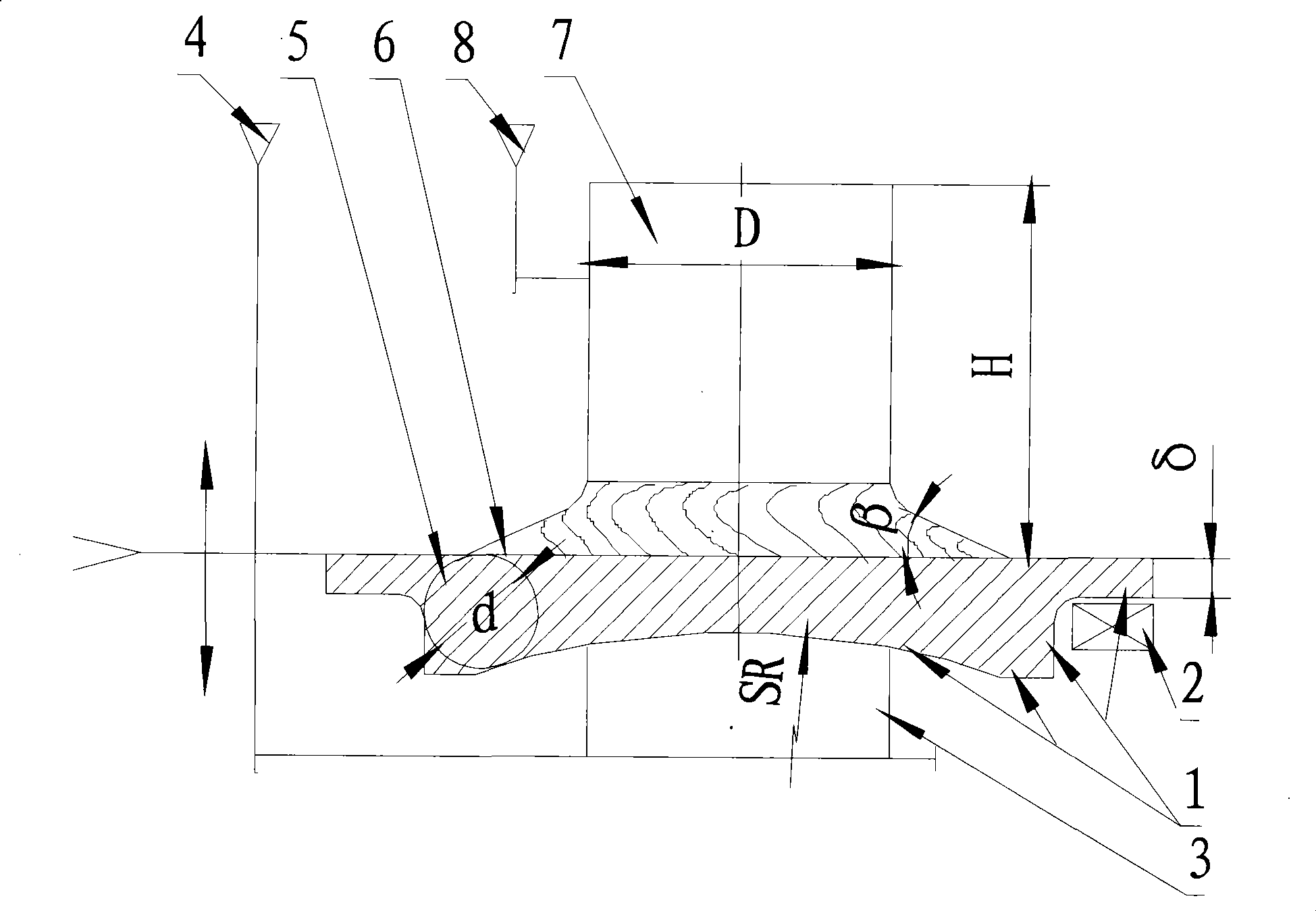 Foundry technique method of lower support board of ball type support