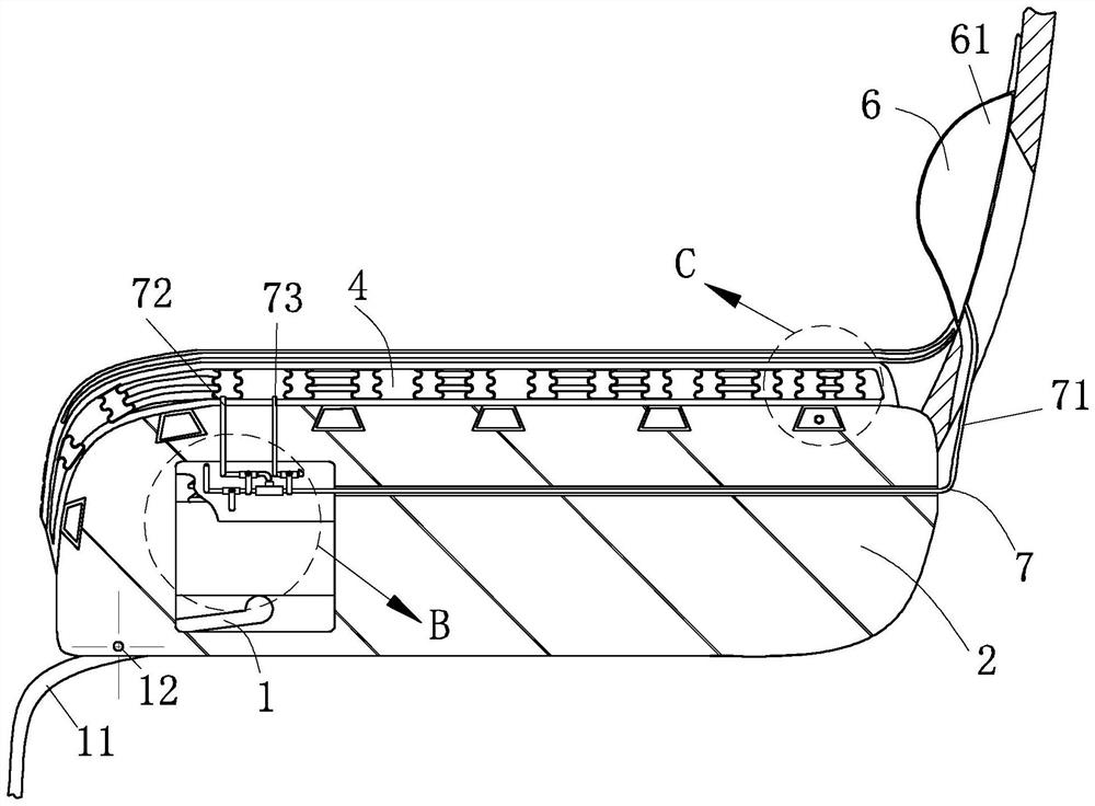 A new energy vehicle riding device with a shock absorbing function