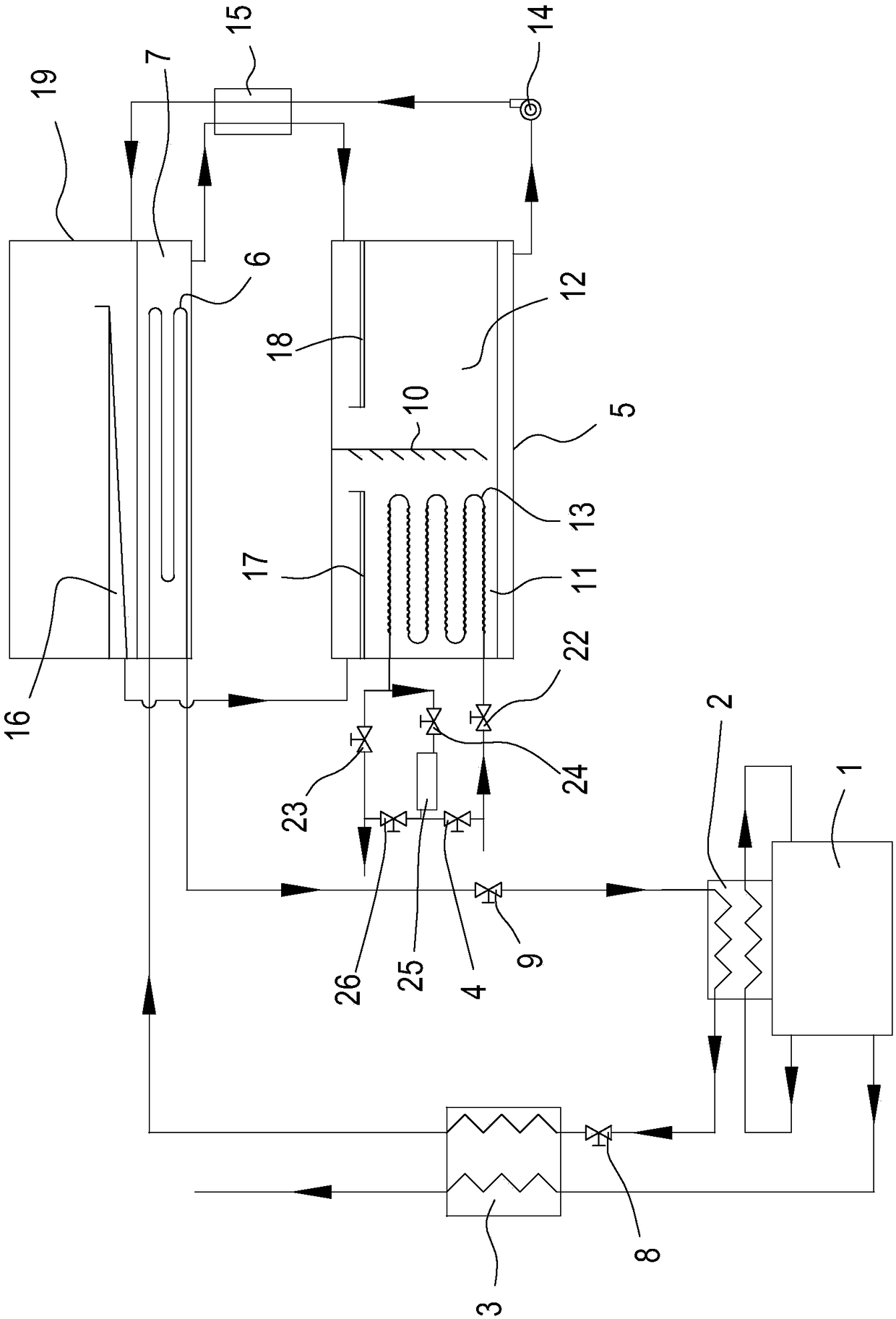 Lithium bromide absorption type refrigerating unit driven by waste heat of internal combustion engine and control method