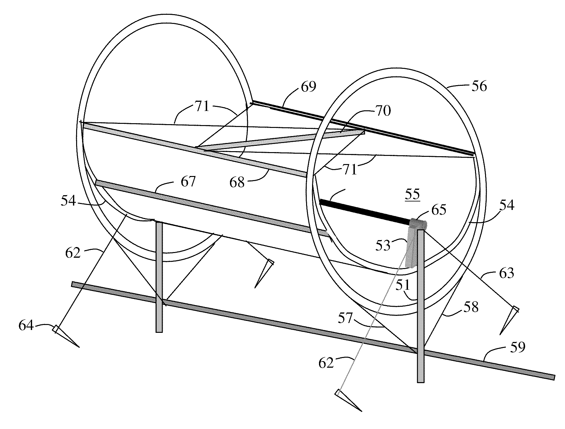 High leverage trough solar collector