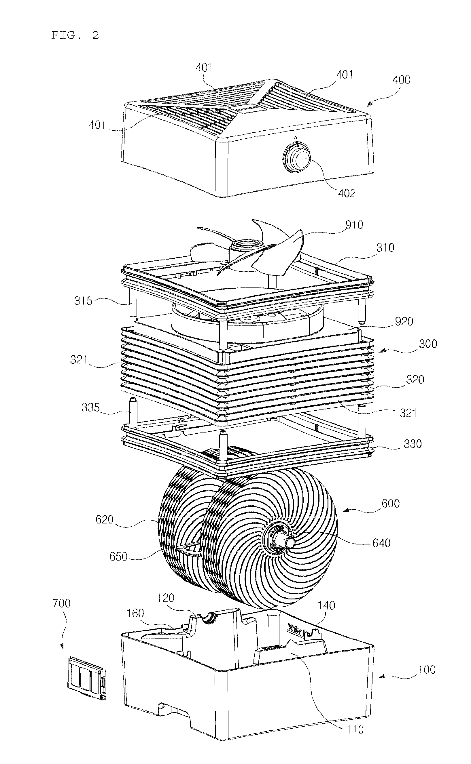 Air washer having humidifying function