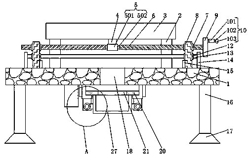 Debris automatic recovery processing device for robot grinding