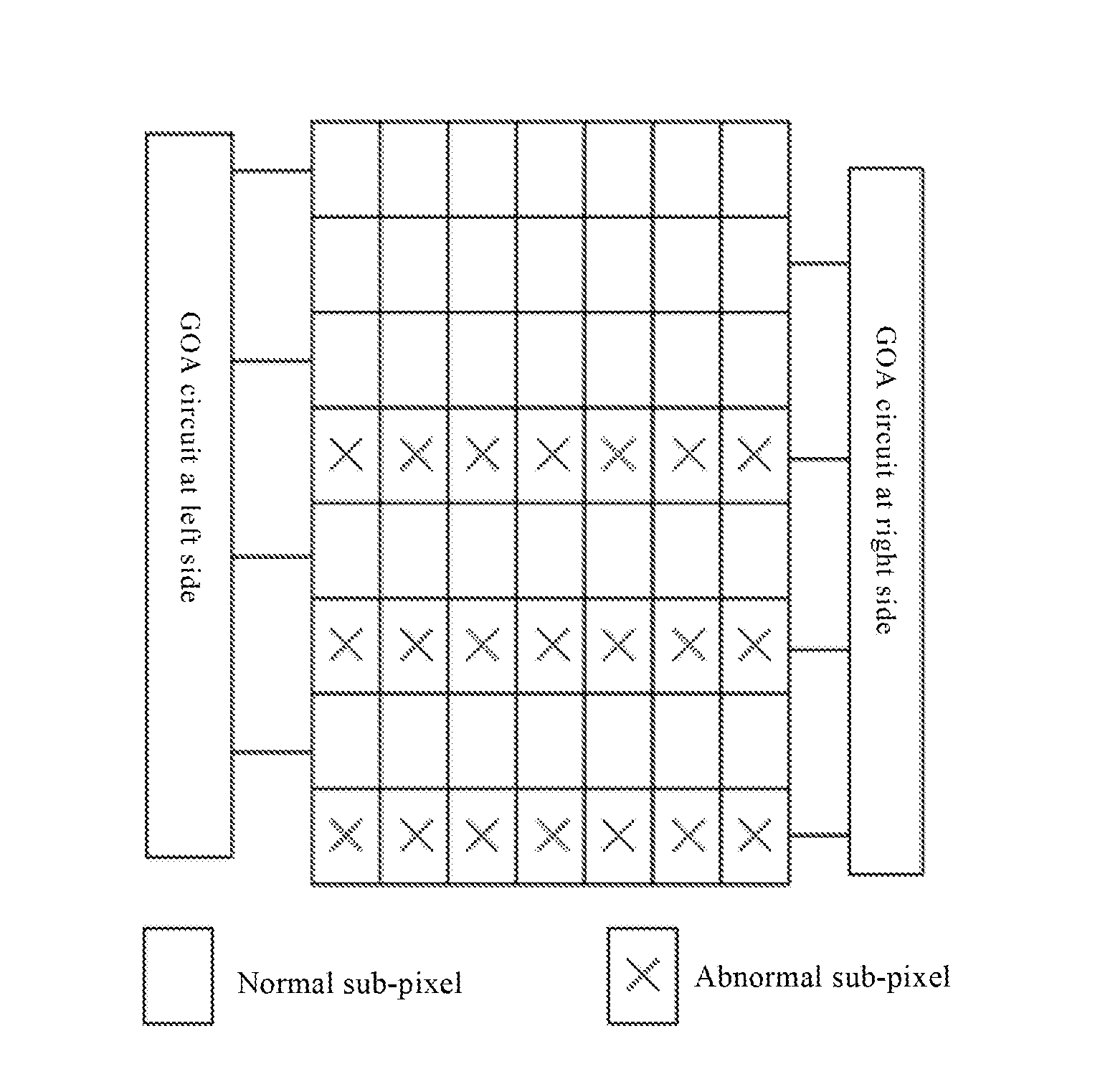 Color filter substrate, display device and detecting method therefor