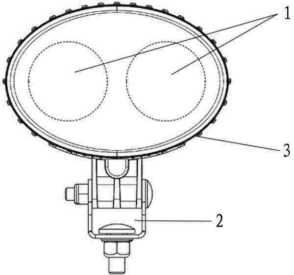 Forklift blue point alarm device