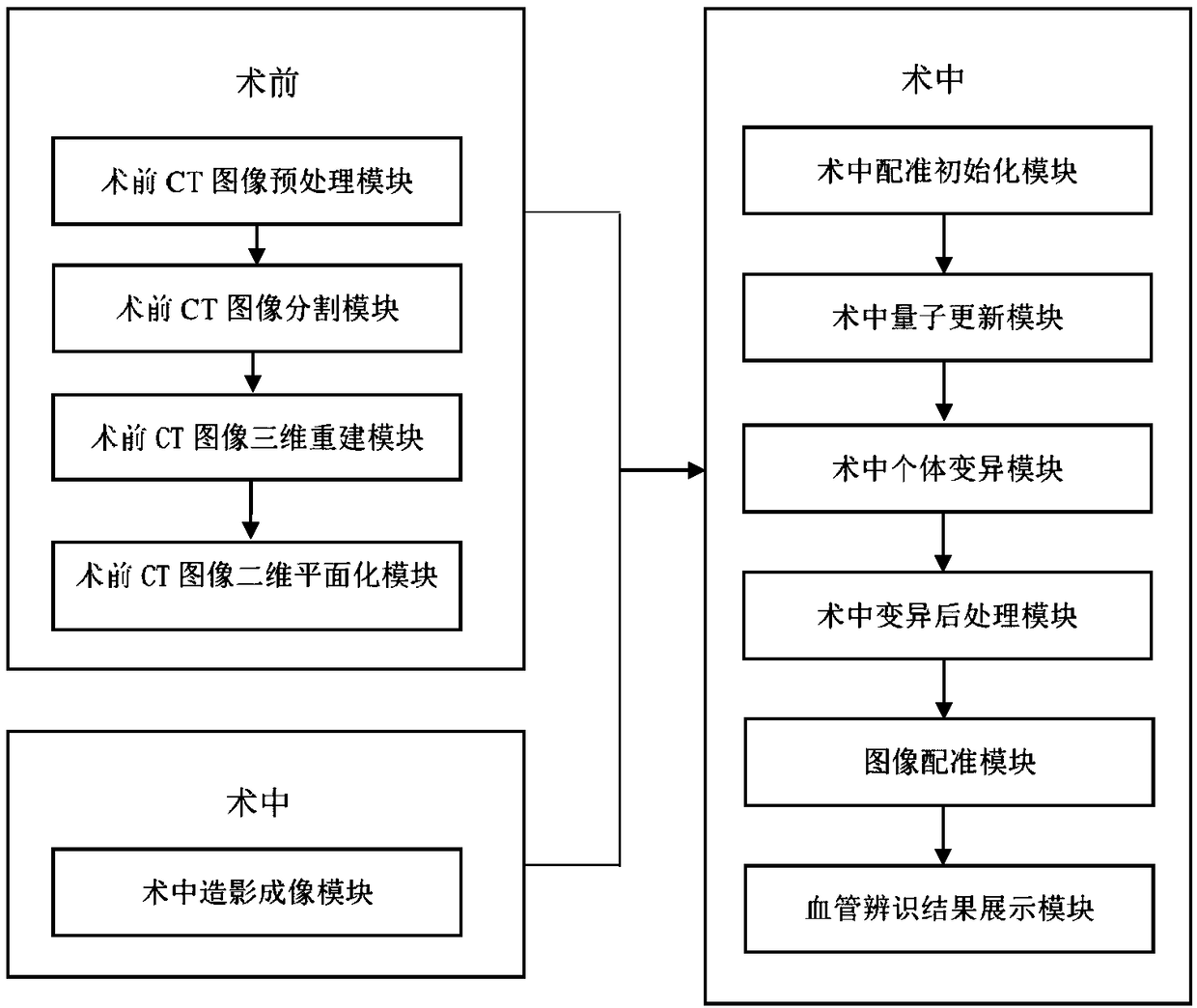 Device and method for blood vessel identification in congenital heart disease surgery under angiography