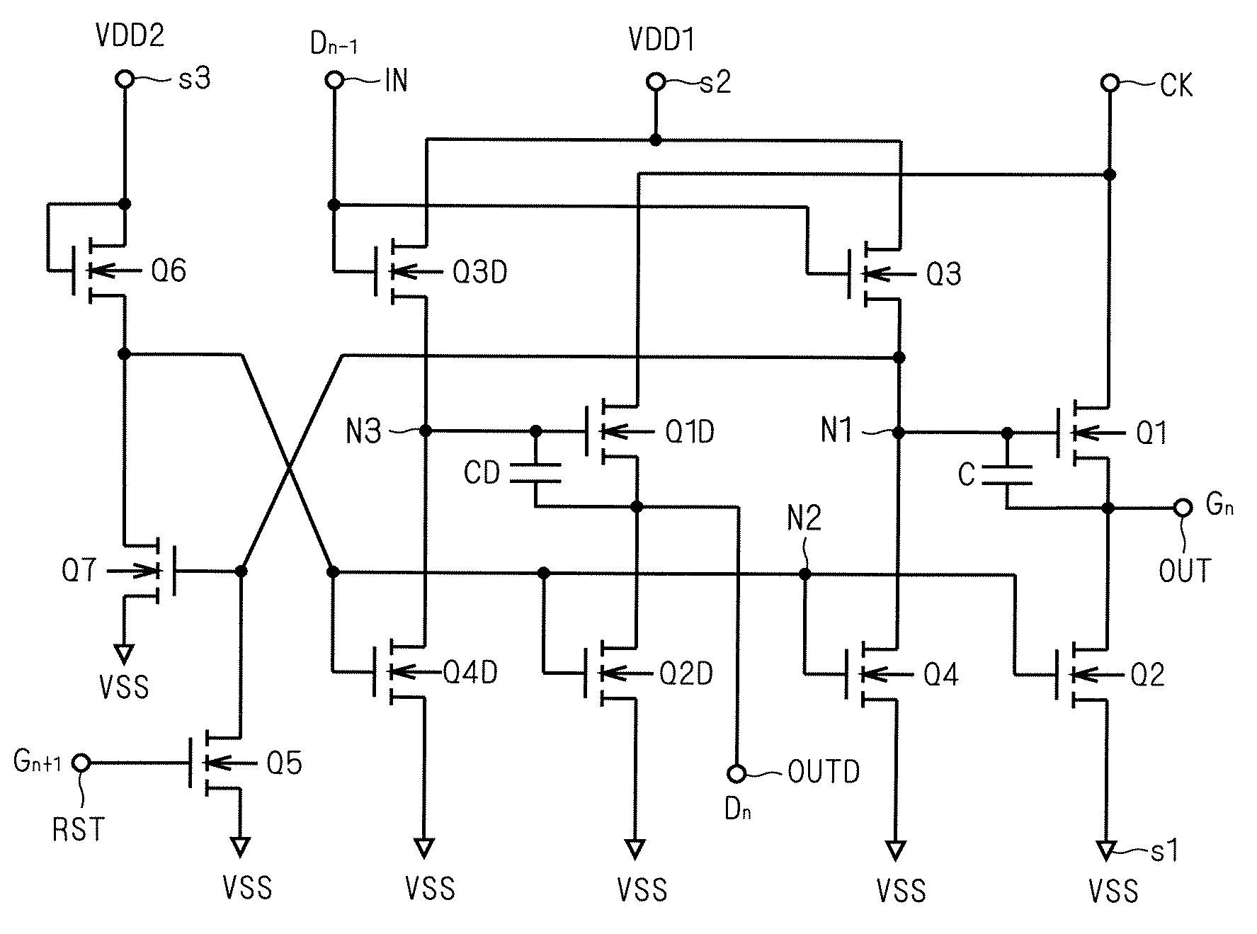 Shift register circuit and image display apparatus containing the same