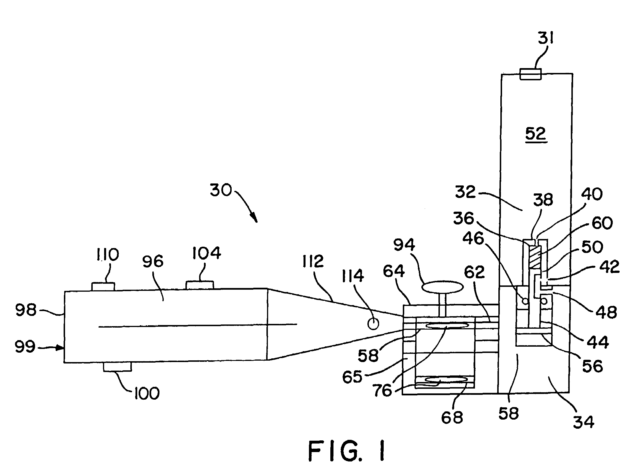 Portable gas operating inhaler