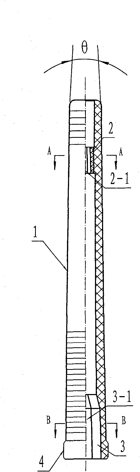 Energy-saving and low-noise spun yarn tube suitable for high-speed operation