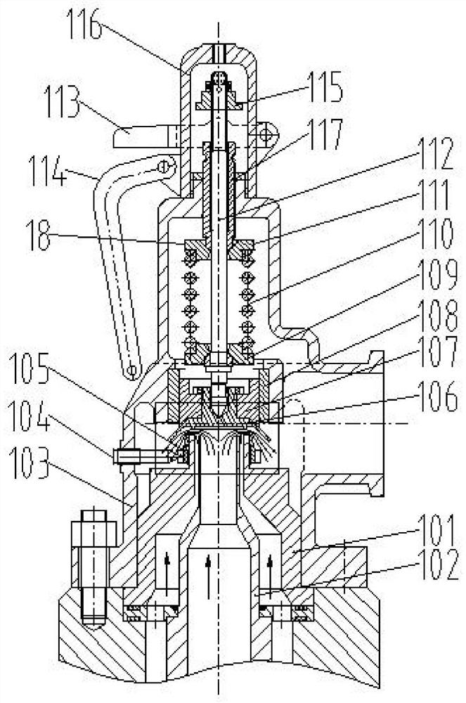 Pilot operated type safety valve of novel structure and using method
