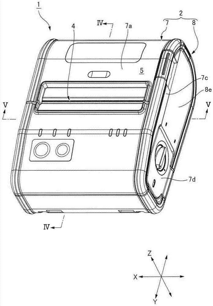 Printer with substrate protection structure