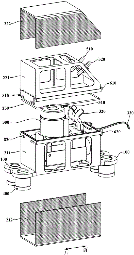 Gas suction pump assembly and cold storage and freezing device