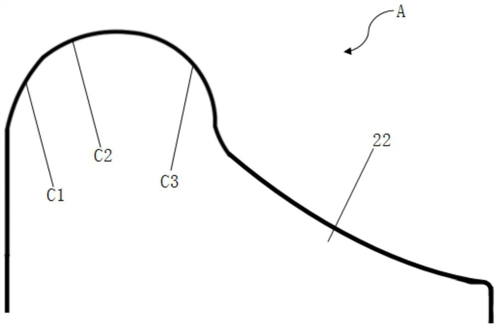 Low-abrasion wheel set and rail vehicle applied to multi-small-radius curve rail