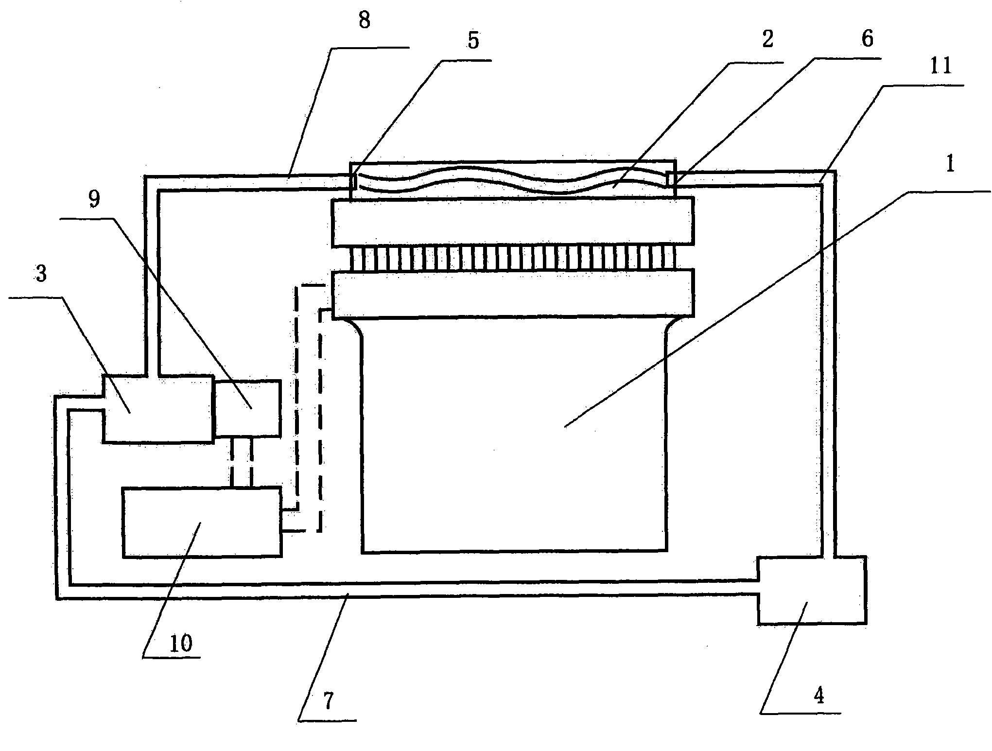 Straw briquette temperature control device