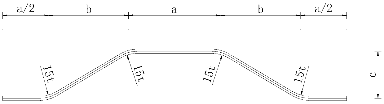 Blanking size control method for variable cross-section corrugated steel web box girder web