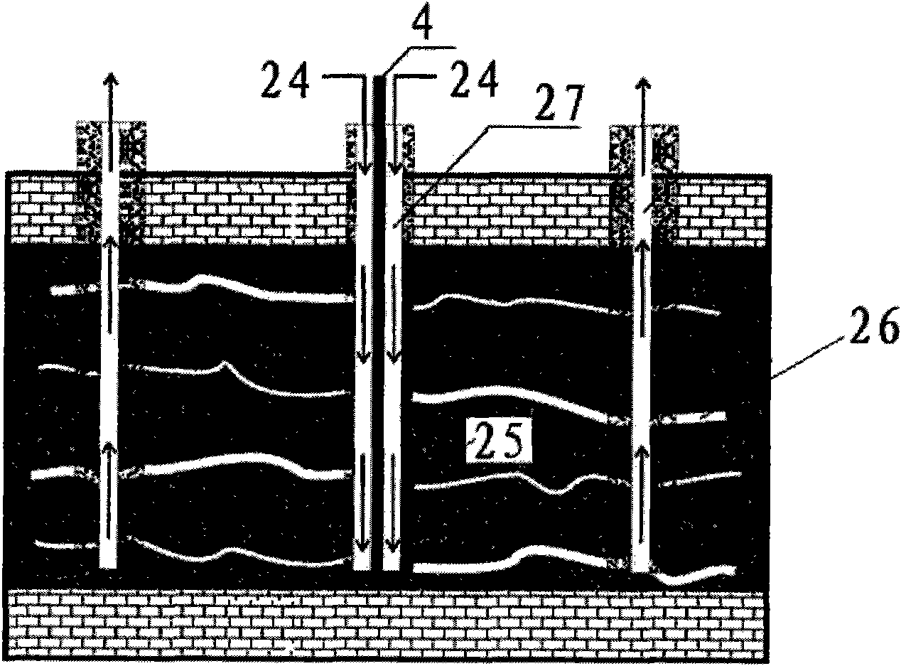 Oil shale in-place destructive distillation mining method and simulated experiment system thereof