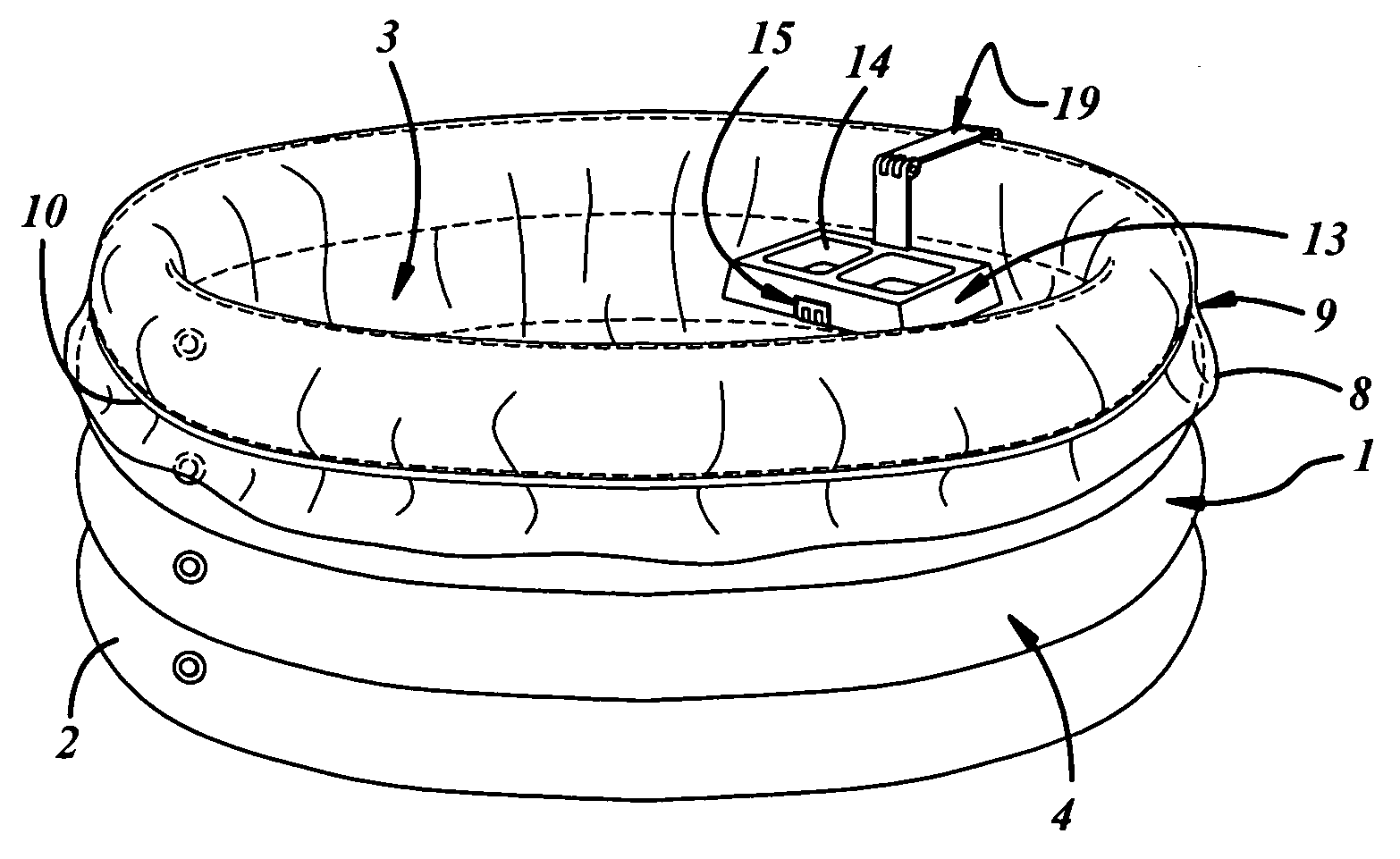 Inflatable, multi-purpose whelping system, and method and kit for preparing same