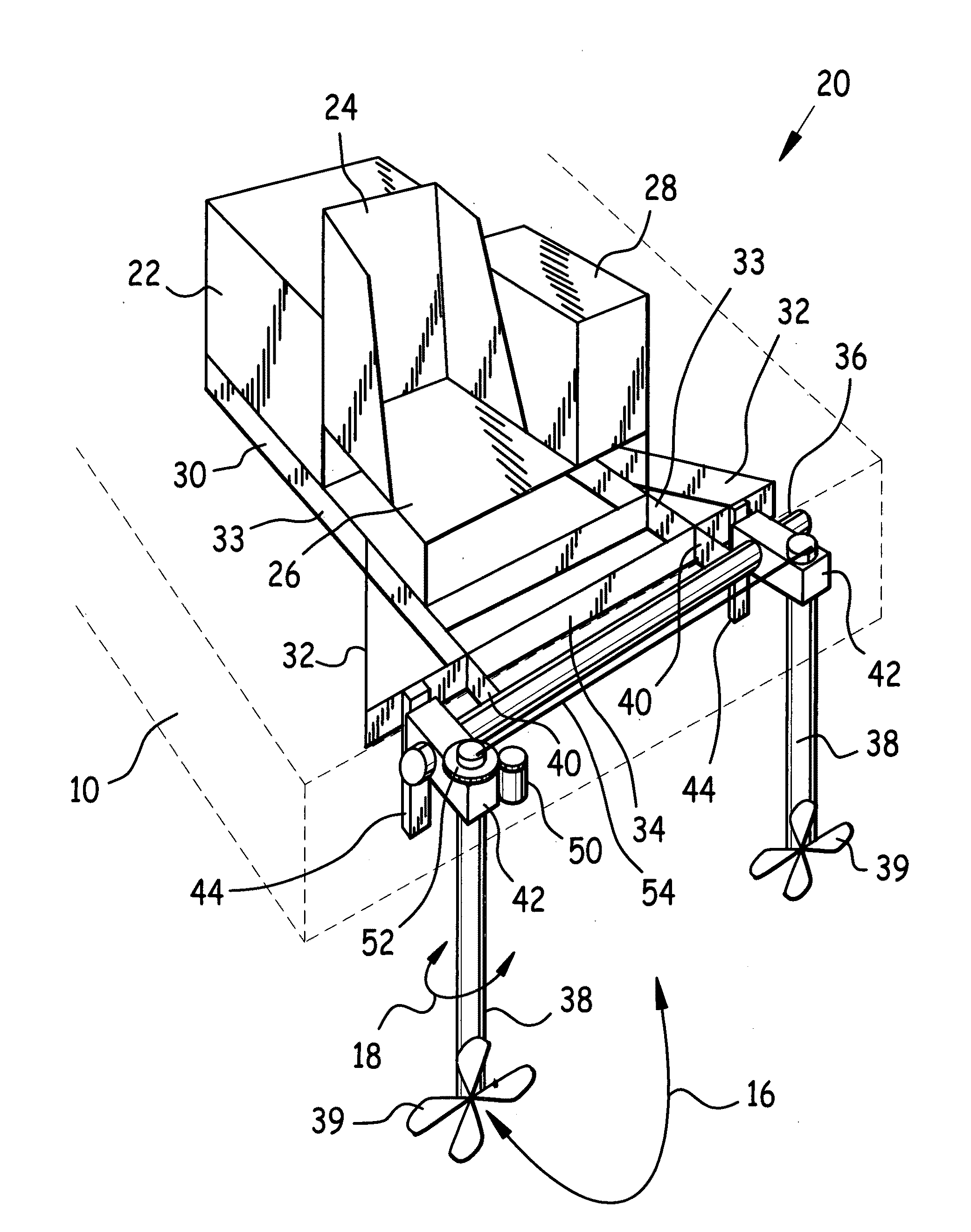 Self-contained hydraulic thruster for vessel