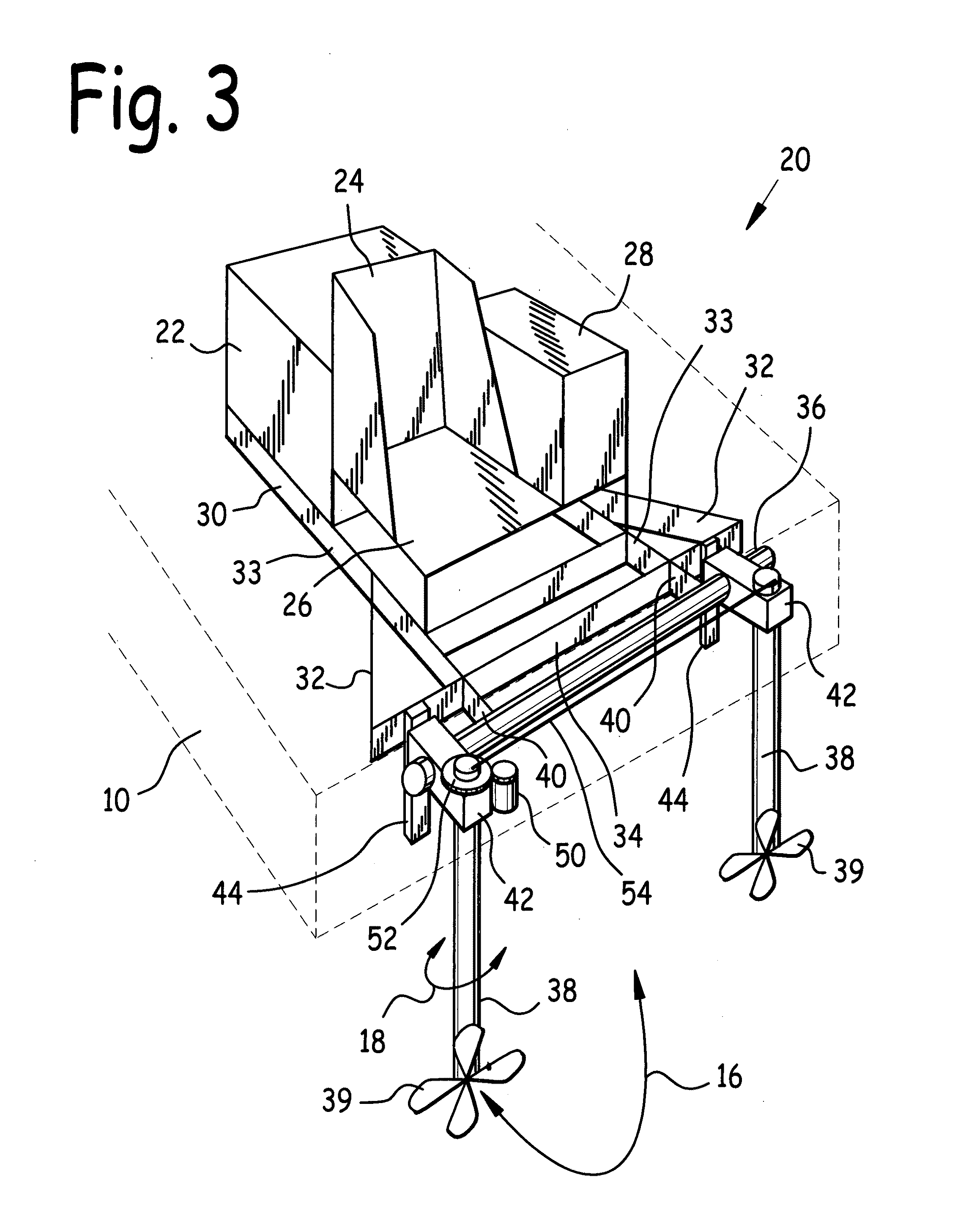 Self-contained hydraulic thruster for vessel