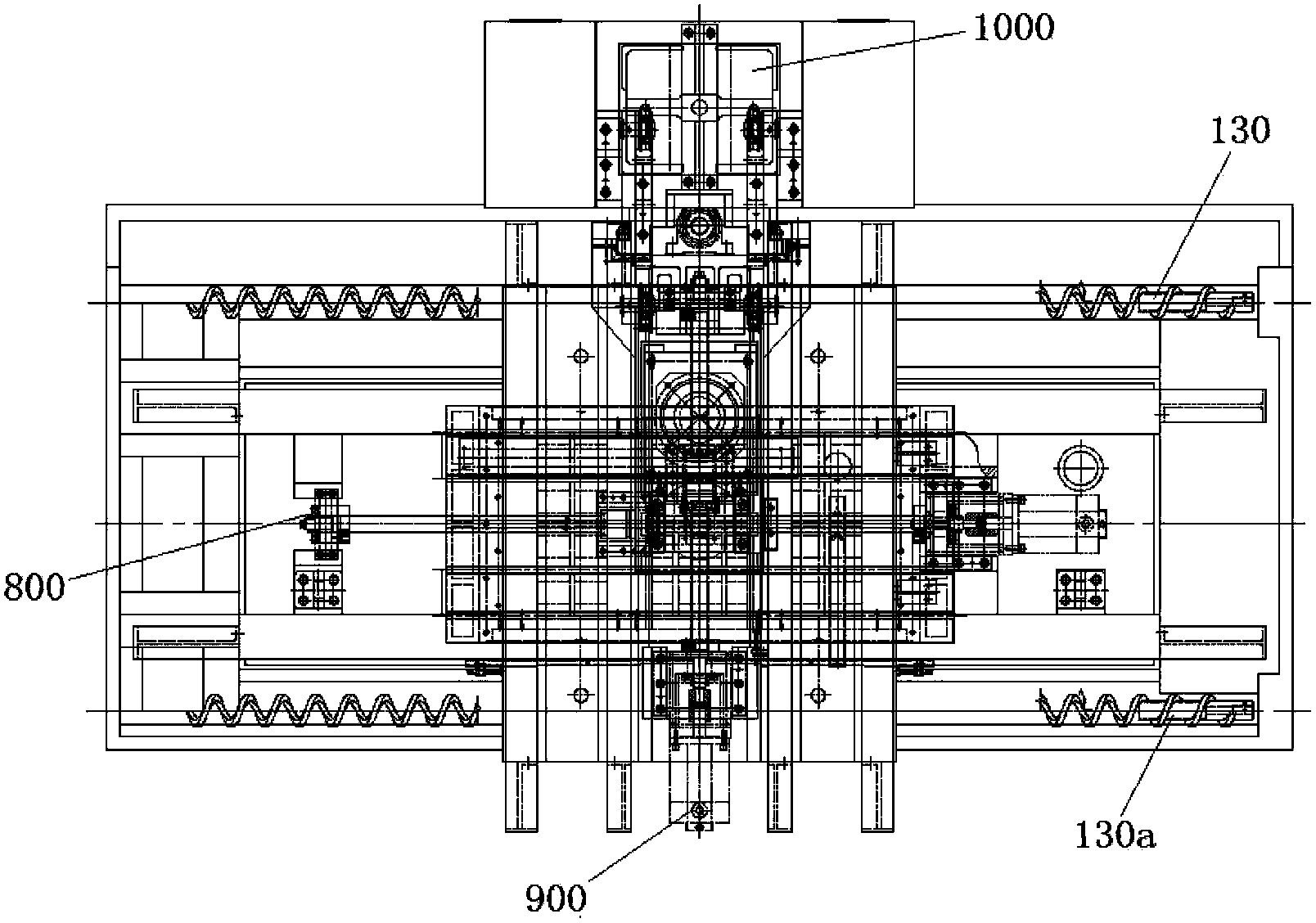 Optical-mechanical structure for vertical machining center