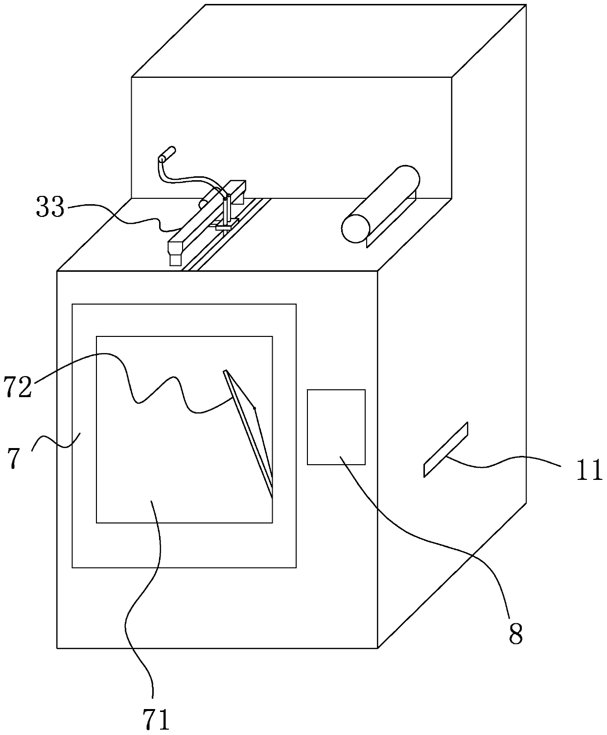 Graphene spraying device and spraying process thereof