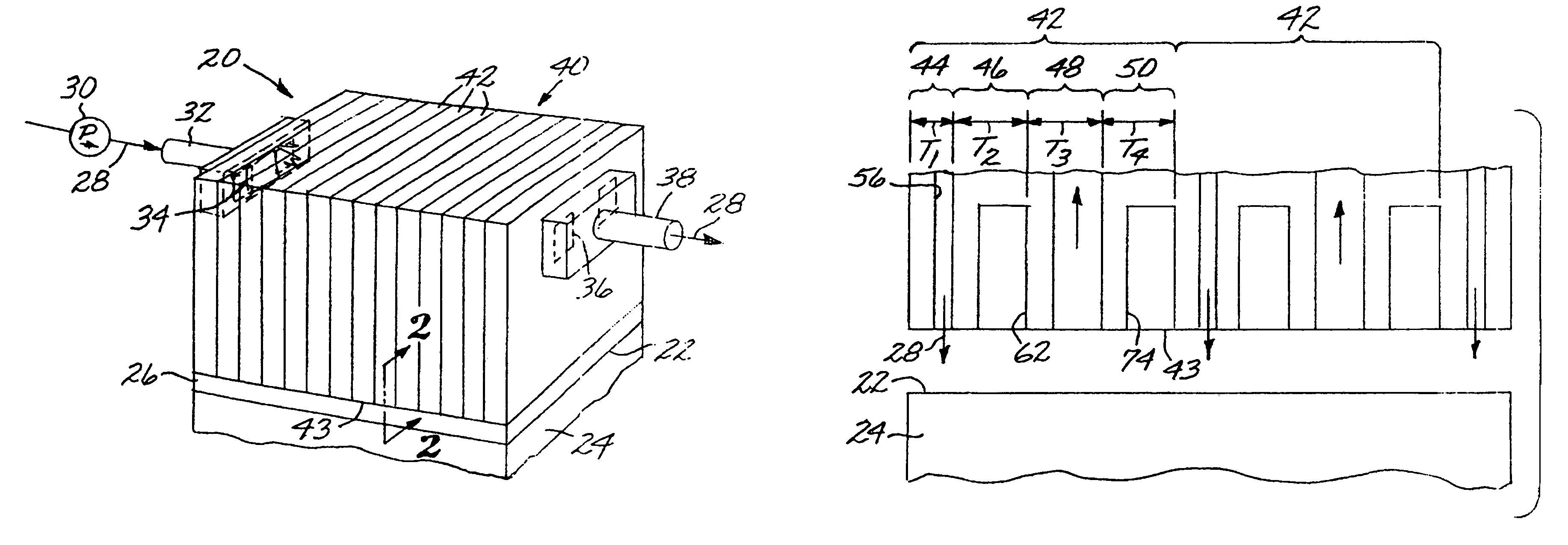 Foil slot impingement cooler with effective light-trap cavities