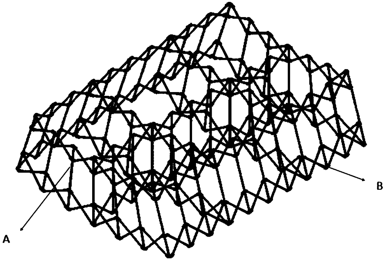 Novel double-layer scissor parabolic cylindrical expandable truss antenna device