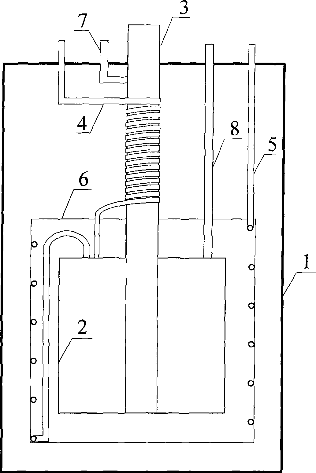 Double-coil pipe cold steam refrigerating low-loss liquid helium Dewar