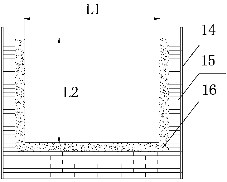 Blast furnace overhauling residual iron placing device and method