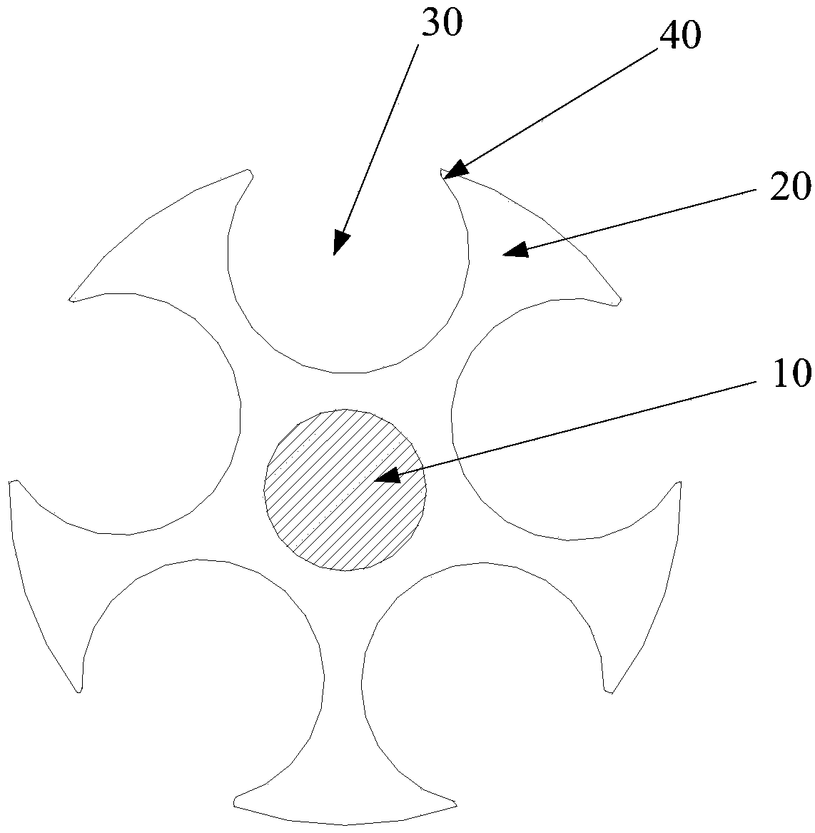 Circular groove skeleton type optical cable