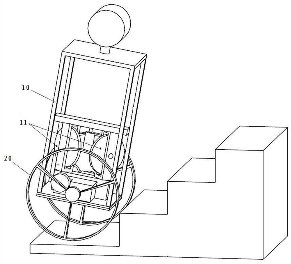 The continuous stair climbing method and the stair descending method of the automatic rolling walking device