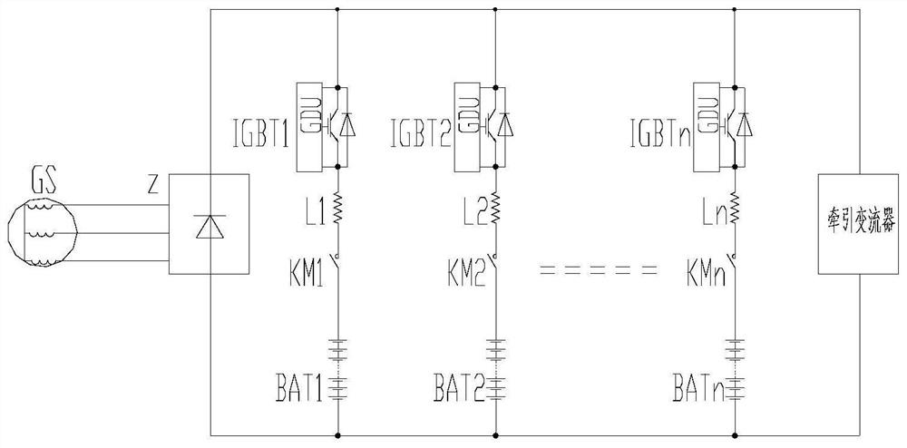 A control method for a multi-branch power battery system of a hybrid electric locomotive