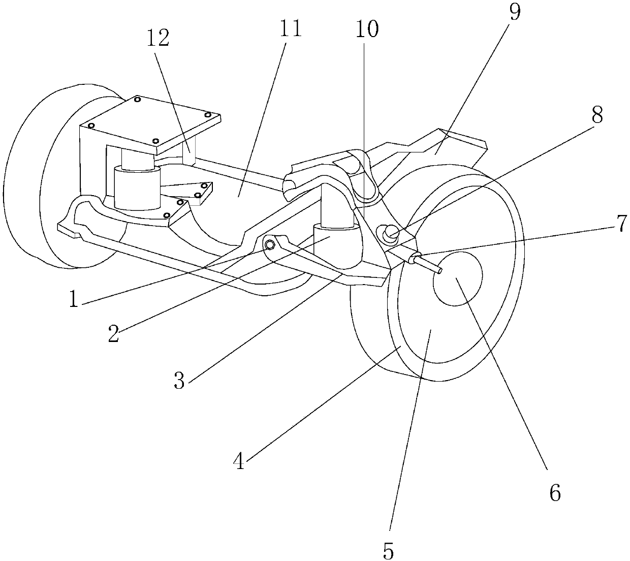 Cab rear-suspended damper limiting protection device