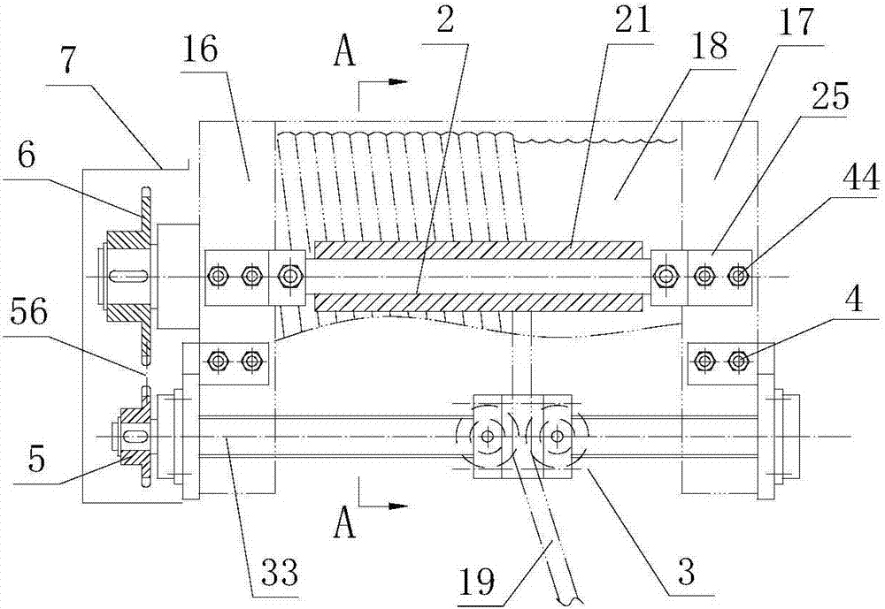 Rope guide with sleeve pipe type rope-pressing machine and guide rod type adjustable rope-guiding device