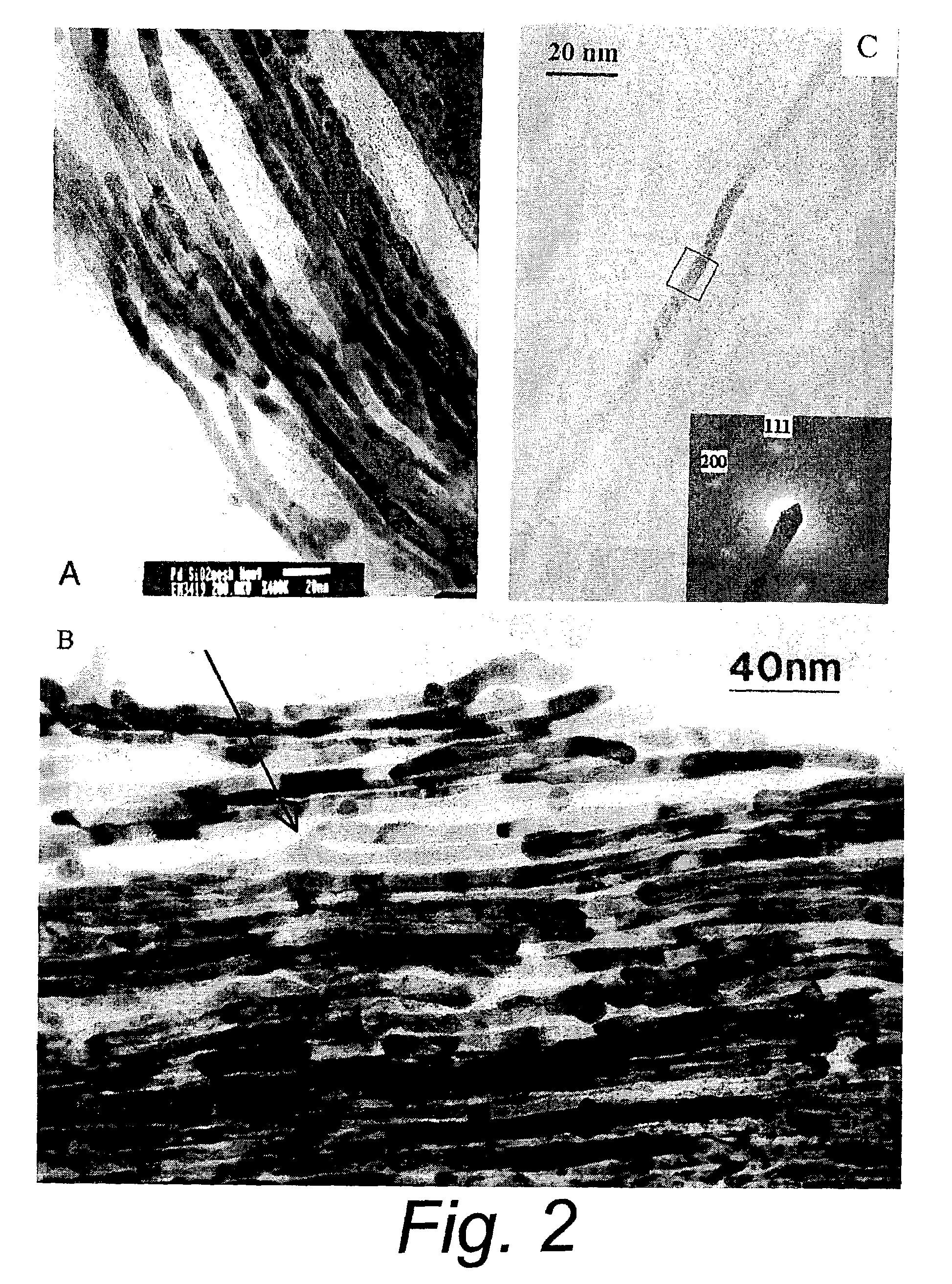 Process for the preparation of metal-containing nanostructured films