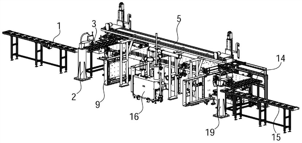 Tunnel furnace water removal device with recyclable material vehicle and production process thereof