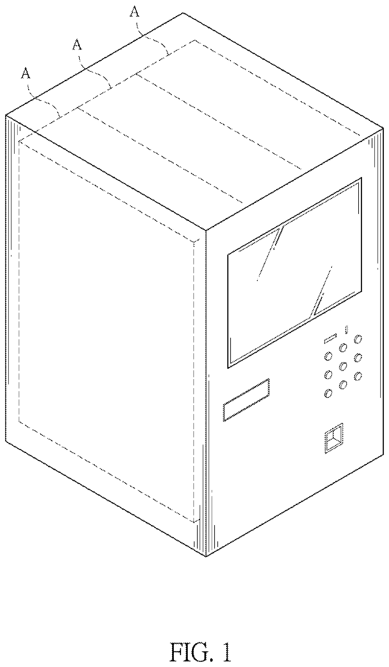 Cooking device for a food vending machine