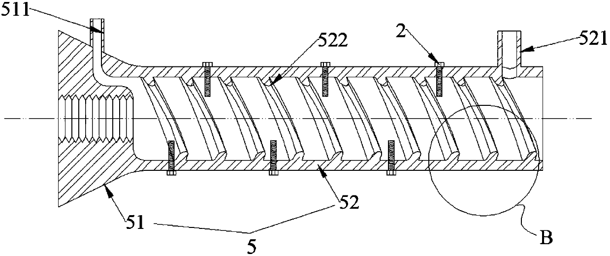 Anti-vibration assembly self-locking type semi-grouting sleeve