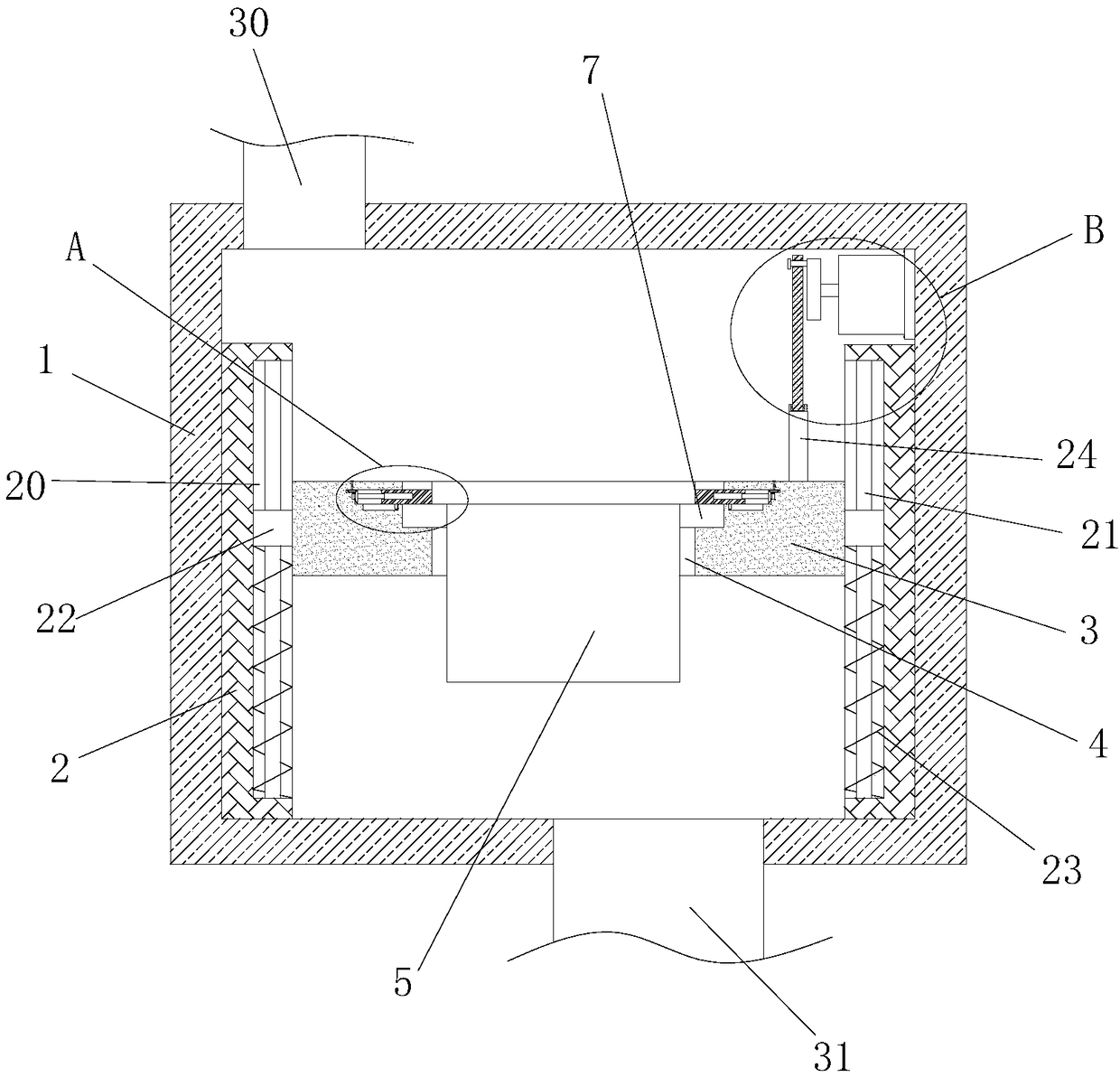 Waste gas environmental-friendly dust collection mechanical device