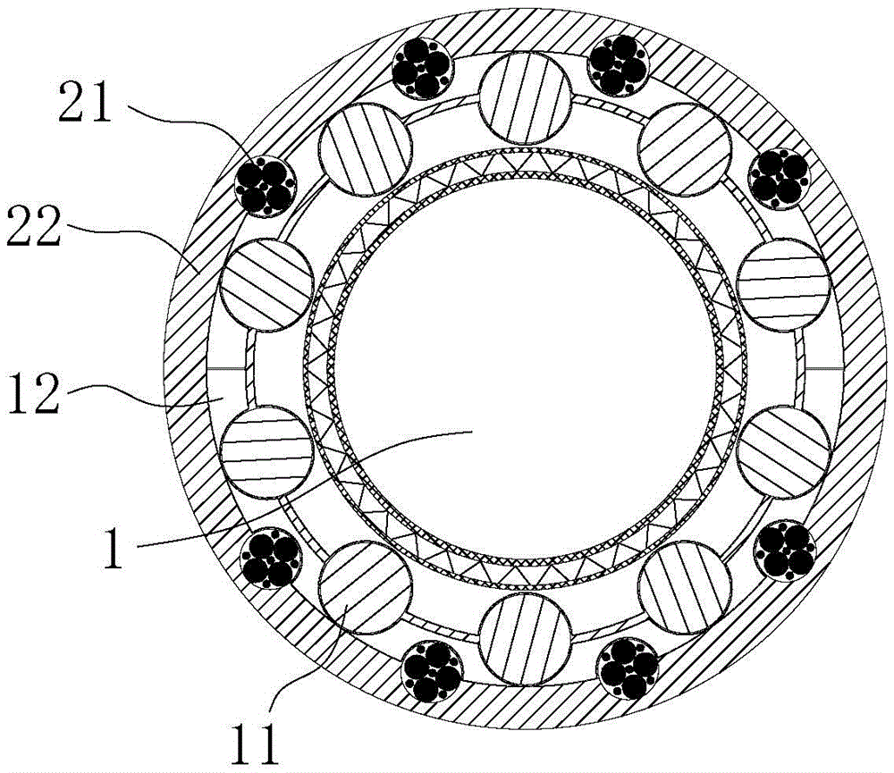 Umbilical cable for ocean engineering equipment