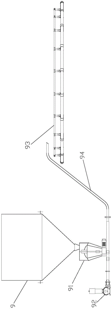 An automatic bait feeding and metering device for deep water cages