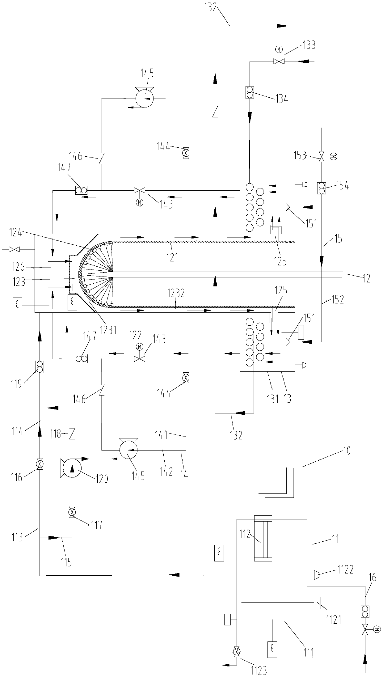 A three-dimensional simulation experimental device and experimental method of a reactor cavity water injection system