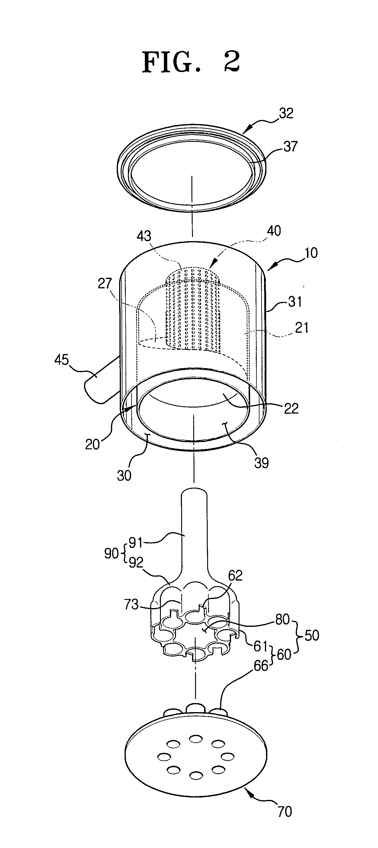 Multi-cyclone dust collector for vacuum cleaner