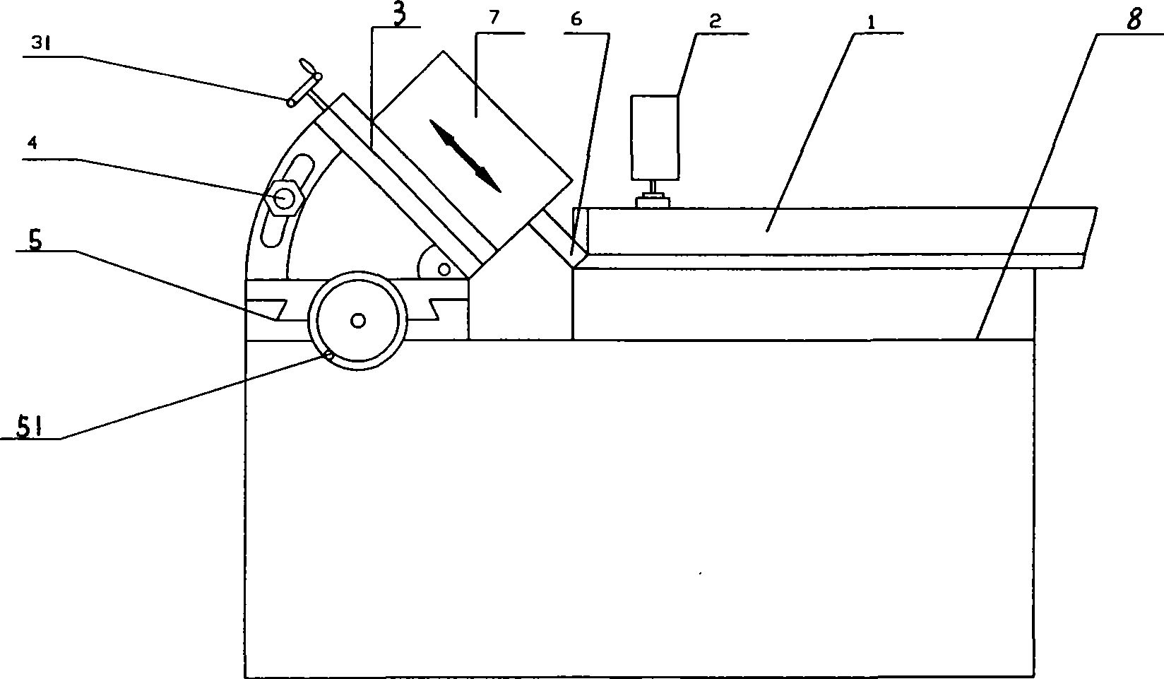 Method for processing light rail conductive bus-bar wire end welding beveling machine and processing equipment