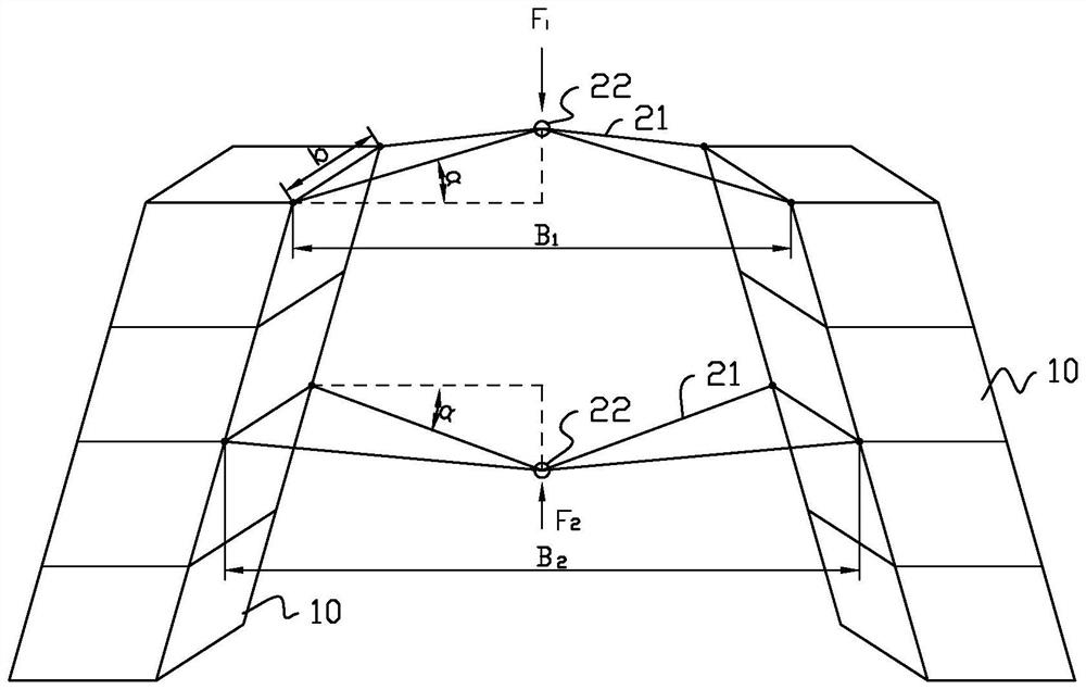 Opposite-pulling combination device of bridge tower inclined support and construction method