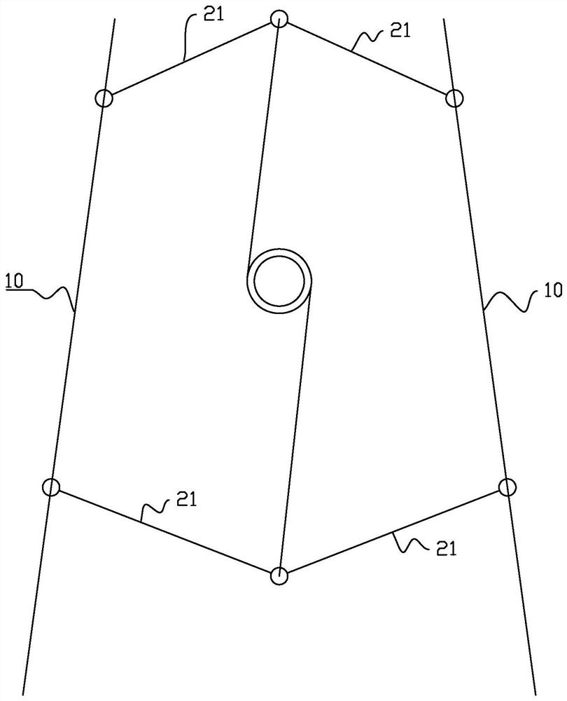 Opposite-pulling combination device of bridge tower inclined support and construction method