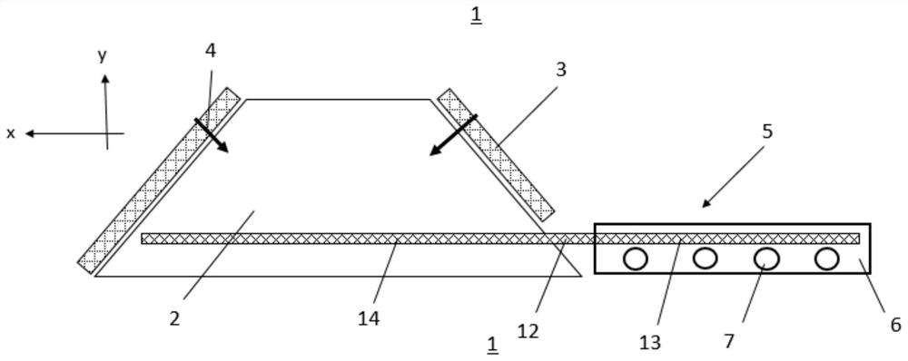 Aerodynamic circulation heating device and roadbed thereof